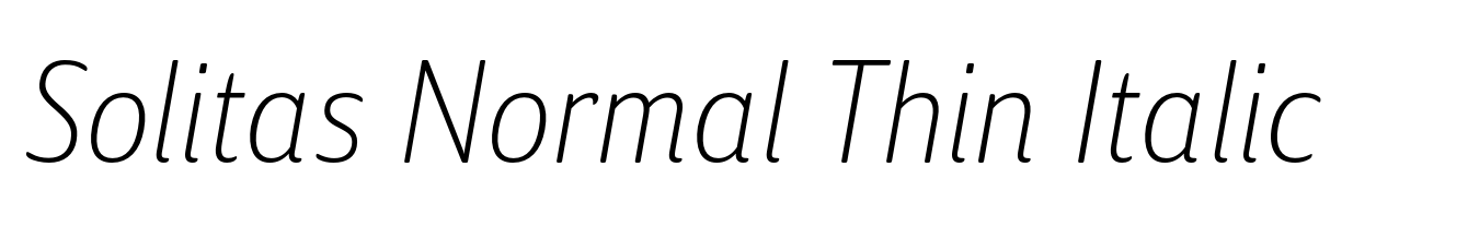 Solitas Normal Thin Italic